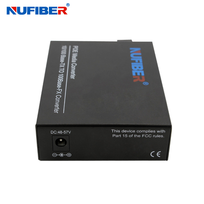 OEM 10/100Mbps POE RJ45 a SC Fiber Media Converter Dual Fiber SM 1310nm 20km IEEE802.3af/a 30W POE Media Converter