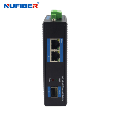 Commutatore Ethernet SFP industriale Gigabit 3 porte 1.25G SFP a 2 porte RJ45 SFP Media Converter DC24V