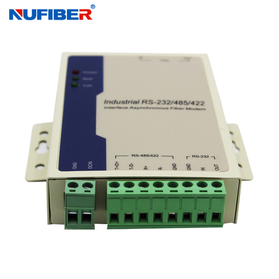 Modem di fibra RS485/422/232 a convertitore di fibra Din Rail Mount RS485 su ST Fiber Extender DC9-36V