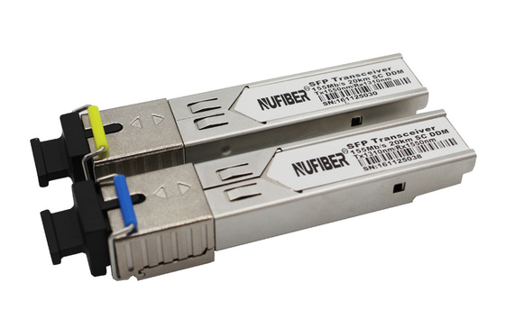 Sc monomodale 1310nm/1550nm DDM della fibra 10km del ricetrasmettitore di 155Mb/s SFP singolo