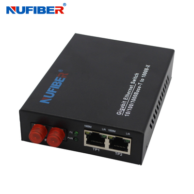 1000M 2 porto della fibra del porto Rj45+1 con il commutatore veloce della fibra di Ethernet di FC del connettore del convertitore duplex di media