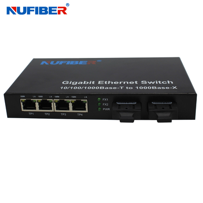 Funzione automatica di negoziato della fibra di MP del commutatore a quattro fori doppio di Ethernet