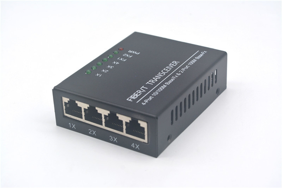 Commutatore di Ethernet della fibra di UTP della cassa del ferro, 10 commutatore di Ethernet del porto 100Mbps 4