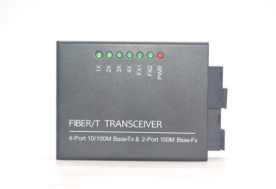 Commutatore di Ethernet della fibra di UTP della cassa del ferro, 10 commutatore di Ethernet del porto 100Mbps 4