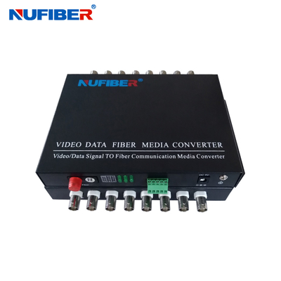 ricetrasmettitore a fibra ottica di 8port BNC video con il porto di dati Rs485 per il CCTV NF-8V1D-T/R-F20