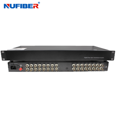 Video convertitore di media della fibra di dati audio di 32BNC RS485