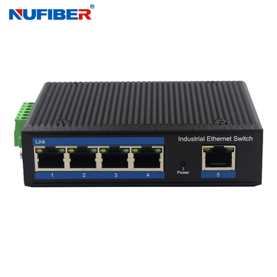 Commutatore di rete Ethernet di UTP RJ45 del porto della ferrovia 5 di baccano IP40 per la macchina fotografica del IP del CCTV