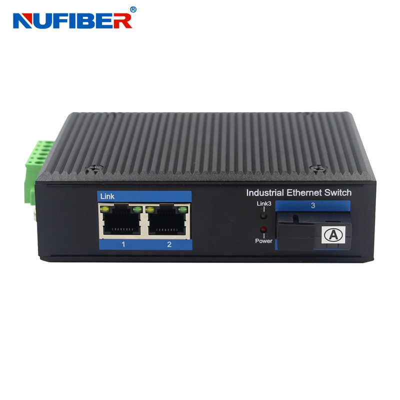 Commutatore di Ethernet di Poe del porto del convertitore 2 di media di NuFiber 1310nm 100base Fx
