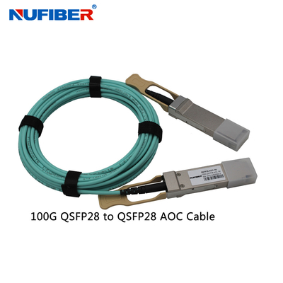 QSFP28 attivo ottico al cavo di Ethernet di QSFP28 AOC 100G 26AWG