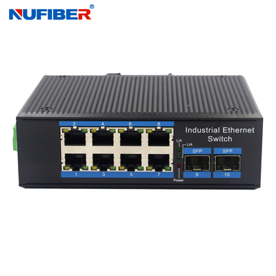 Porto non gestito del commutatore 8x10/100/1000base-T SFP di Ethernet industriale