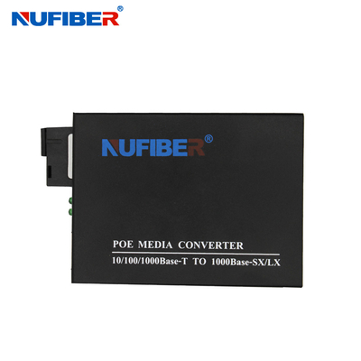 SFP al convertitore di media della fibra di UTP POE, fibra di POE al convertitore di media RJ45