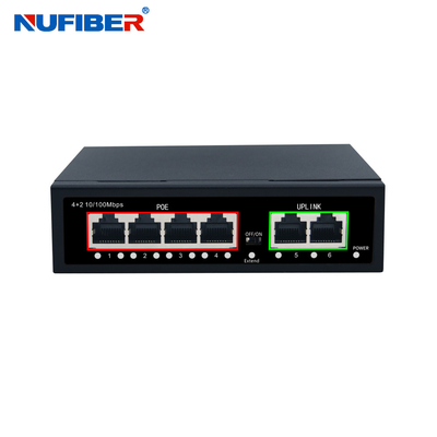Commutatore non gestito POE 4 della fibra di Ethernet del ODM di gigabit 8 16 24 porti 10/100M 48V