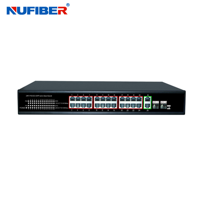 L'OEM 4 8 16 24 Ethernet POE della rete del CCTV di gigabit del porto commuta 48V 10/100/1000M