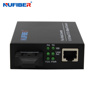 Convertitore della fibra 10/100M Tx Fx Media, convertitore ottico di Ethernet di 1310nm 20km