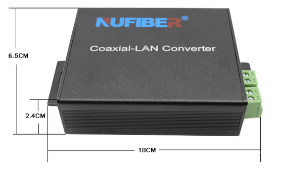 convertitore 2KM NF-1802S/M DC12V 1A del cavo di 10/100M Ethernet To 2