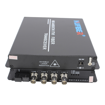 fibra MP 1310/1550nm FC del video canale del convertitore 4 della fibra 1080P singola per il CCTV
