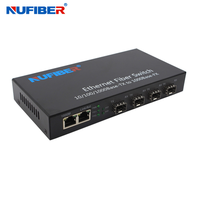 10/100/1000M SFP Ethernet Switch 4 SFP a 2 porte RJ45 Gigabit SFP RJ45 Switch