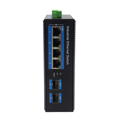 OEM Industrial SFP Ethernet Switch 10/100/1000M RJ45 4 Port a 2 1000M SFP Slot Media Converter DC24V