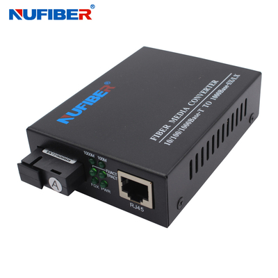 Convertitore multimediale in fibra ottica Gigabit OEM Factory 10/100/1000M WDM SM 1310nm/1550nm 20 km Sc