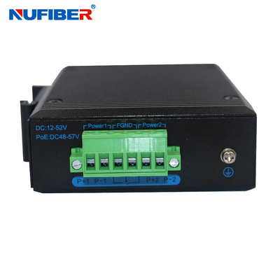 Convertitore di fibre multimediali industriale da 24V 10/100/1000M RJ45 a 1000M SFP Slot DC10V SFP Media Converter