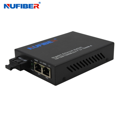 RoHS ha approvato il convertitore della fibra del singolo modo del commutatore di Ethernet di 2 porti