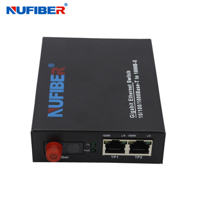 1000M 2 convertitore del commutatore di Ethernet della fibra di gigabit di Bidi FC 1310nm/1550nm della fibra del porto Rj45+1
