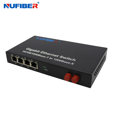 1000M 4 porto della fibra del porto Rj45+1 con il commutatore doppio di Ethernet della fibra ottica della fibra FC 1310nm di MP