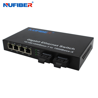 Funzione automatica di negoziato della fibra di MP del commutatore a quattro fori doppio di Ethernet