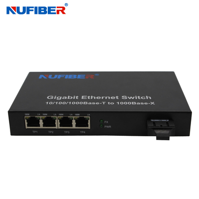 commutatore di Ethernet della fibra dello Sc di 1310nm 20km a calore ridotto con porto 4 Rj45