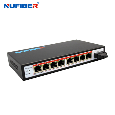 Convertitore di media della fibra di larghezza di banda 1.8Gbps Poe del commutatore autoalimentato di POE dei porti di NuFiber 9