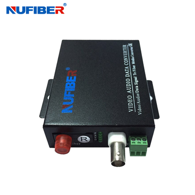 Trasmettitore ottico del video di dati audio 1BNC coassiale del telefono del convertitore della fibra della cassa del ferro video, video e ricevitore