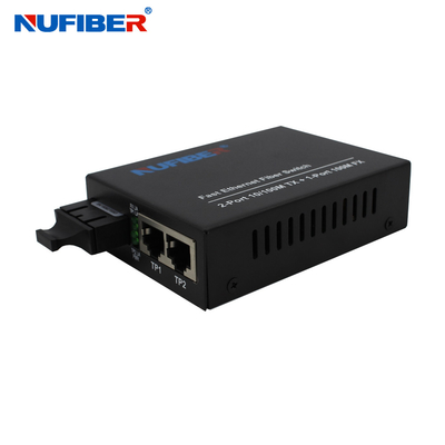 2 norma materiale della cassa EEE802.3x del ferro del commutatore di Ethernet della fibra del porto di UTP