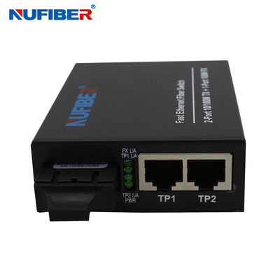 2 norma materiale della cassa EEE802.3x del ferro del commutatore di Ethernet della fibra del porto di UTP