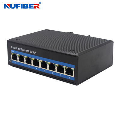 Commutatore industriale di Gigabit Ethernet del porto industriale non gestito del commutatore 8 della ferrovia di baccano
