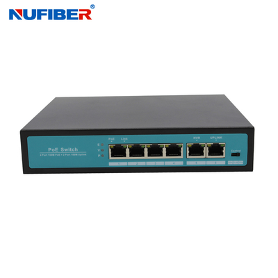10/100 di commutatore di Ethernet del porto 30W POE di Mbps 6 con la cassa del ferro